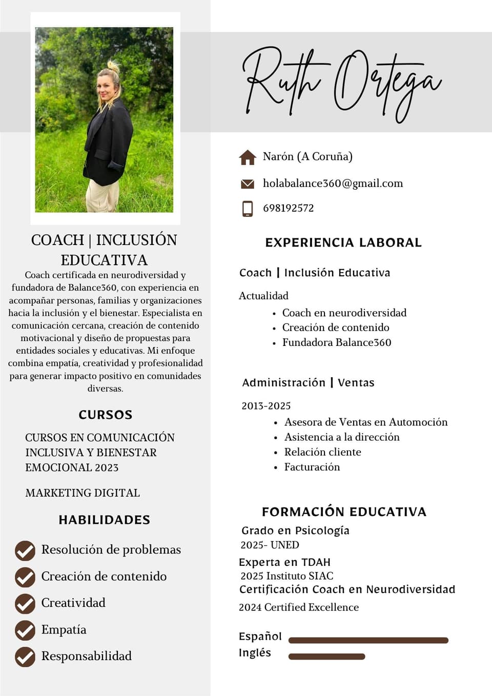 Coach professional Ruth 
